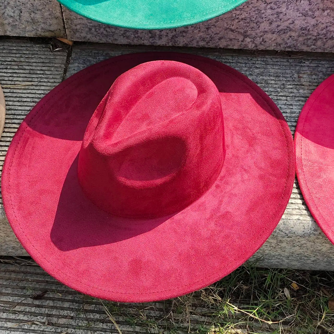 Wide Brim Suede Hat