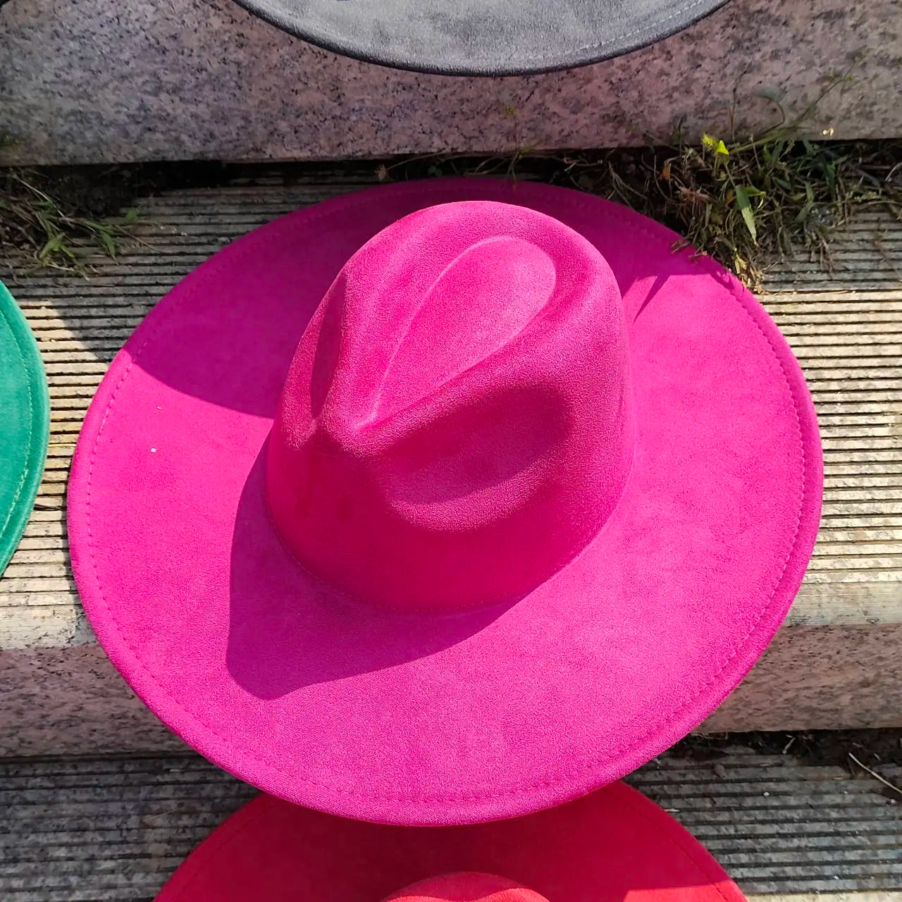 Wide Brim Suede Hat