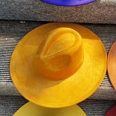 Wide Brim Suede Hat