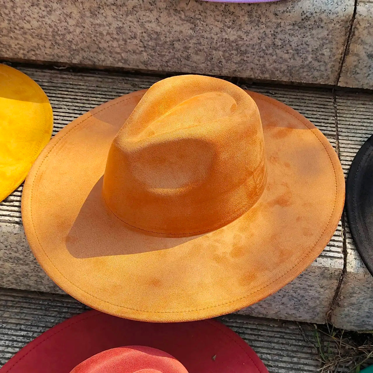 Wide Brim Suede Hat