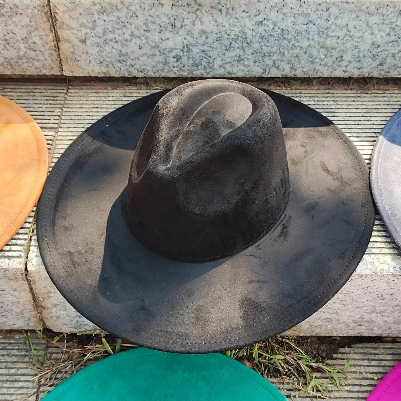 Wide Brim Suede Hat