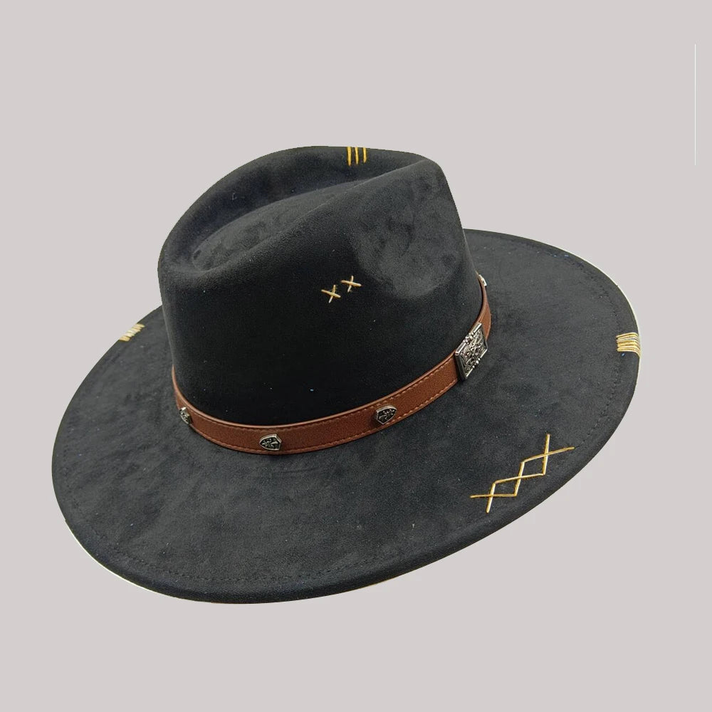 Wide Brim Suede Hat