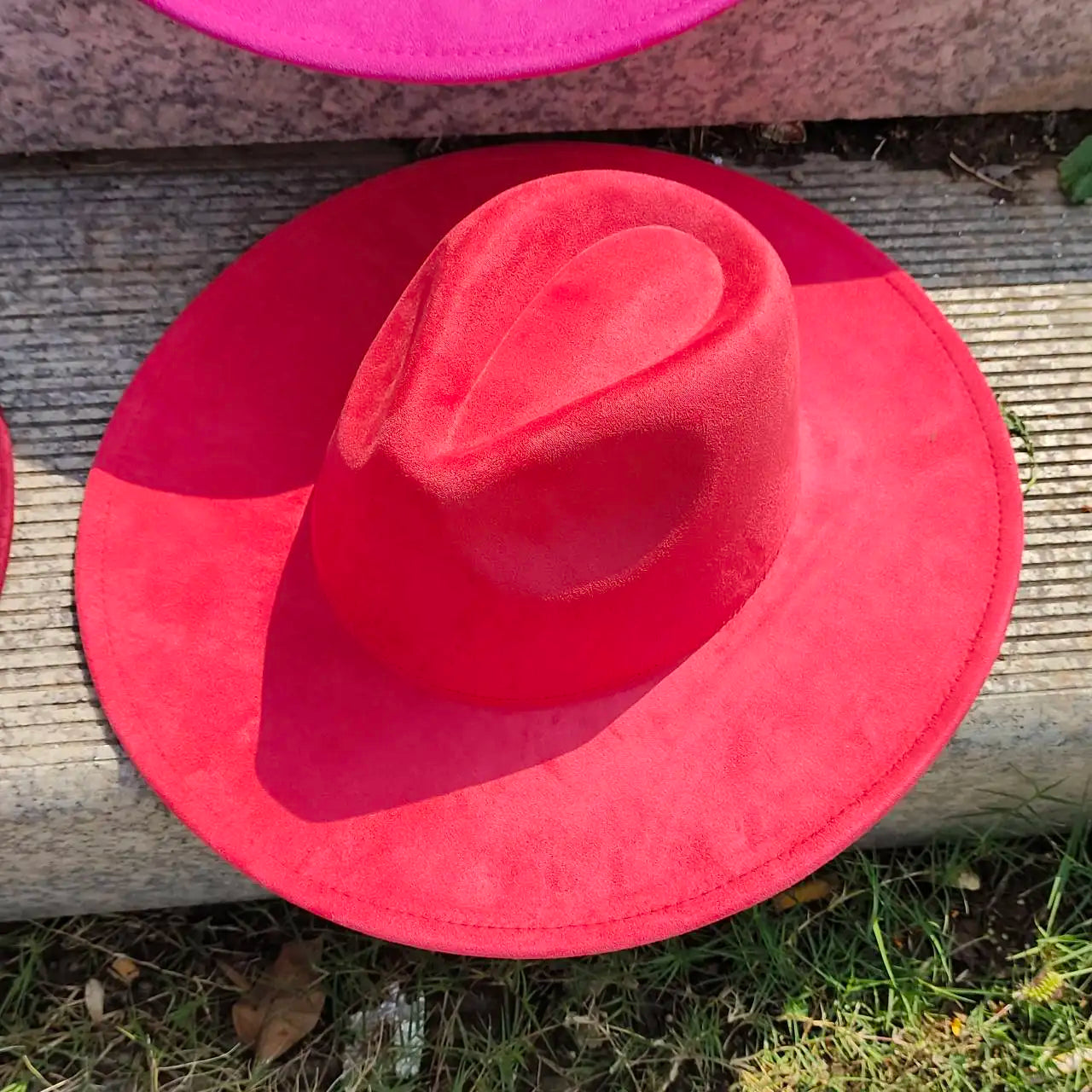 Wide Brim Suede Hat