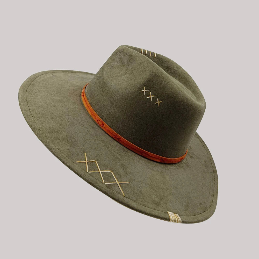 Wide Brim Suede Hat