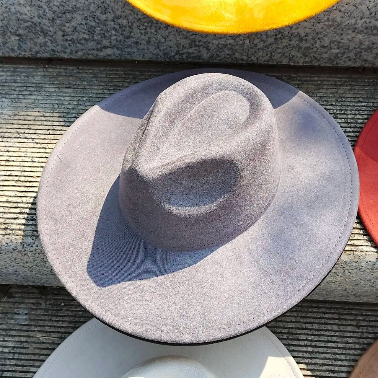 Wide Brim Suede Hat