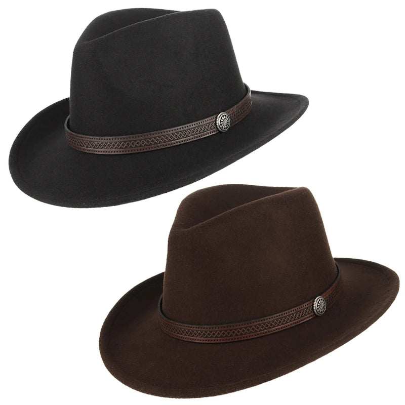 Western Cowboy Fedora Hat Unisex 57CM