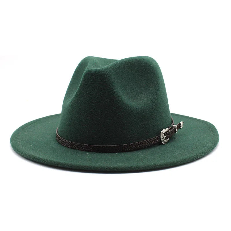 Unisex Felt Fedora Hat Formal Panama Style
