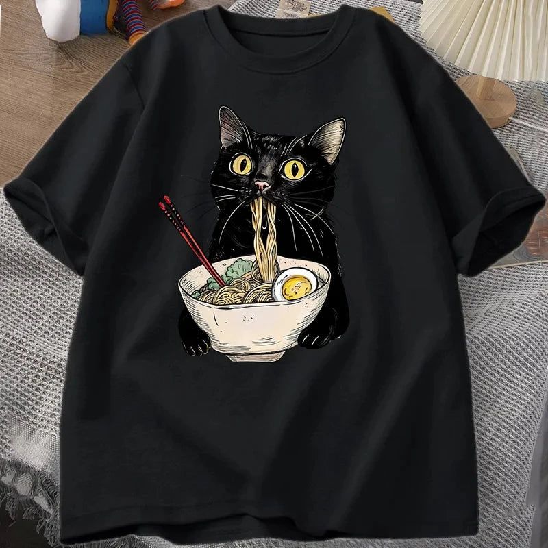 Noodle Cat Graphic T-Shirt Unisex
