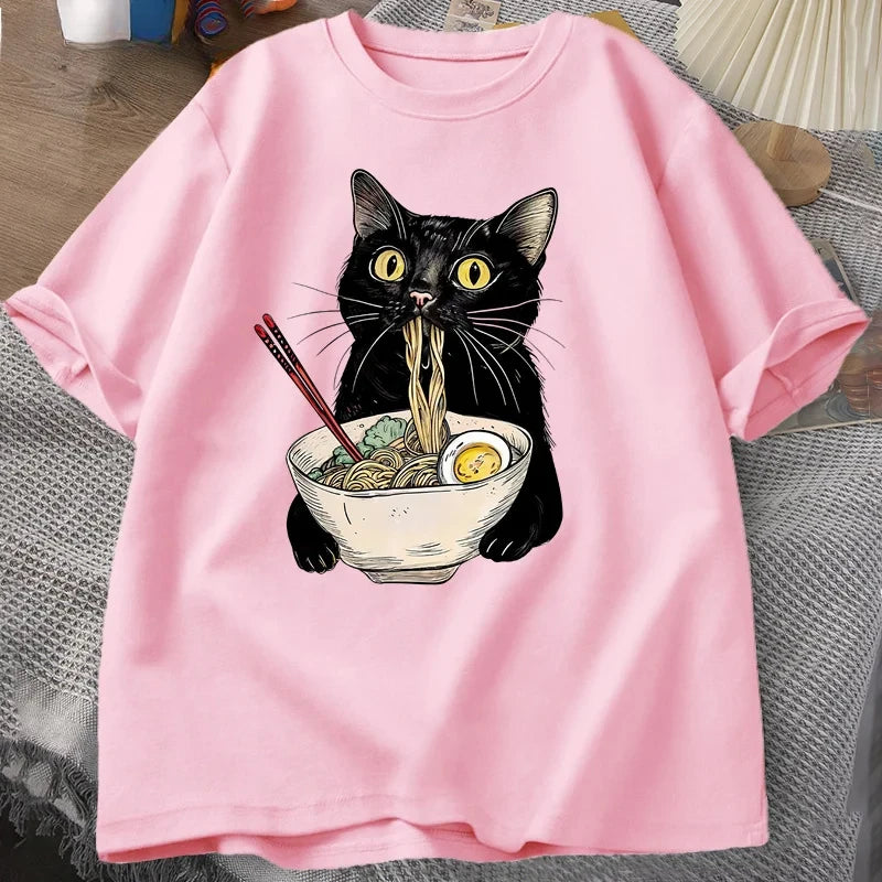 Noodle Cat Graphic T-Shirt Unisex