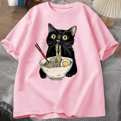 Noodle Cat Graphic T-Shirt Unisex