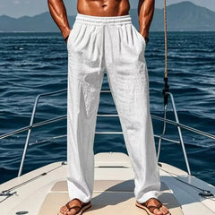 Men's Cotton Linen Beach Pants
