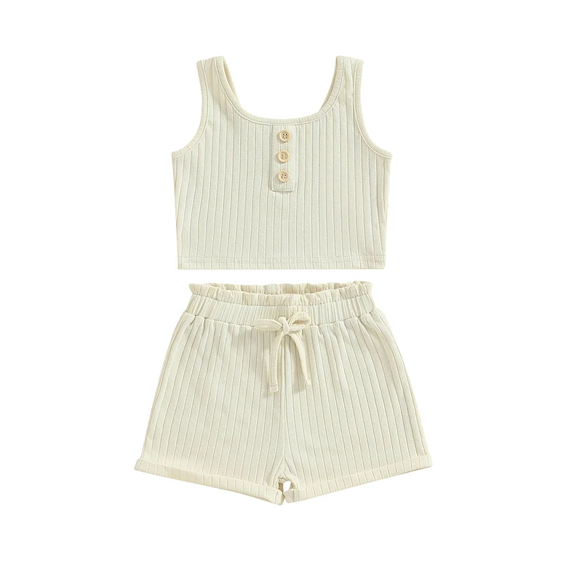 Girls Summer 2-Piece Shorts Set