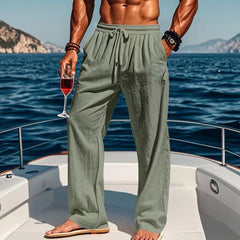 Men's Cotton Linen Beach Pants