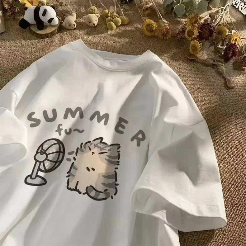 Fan Cat Graphic T-Shirt Unisex