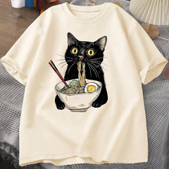 Noodle Cat Graphic T-Shirt Unisex