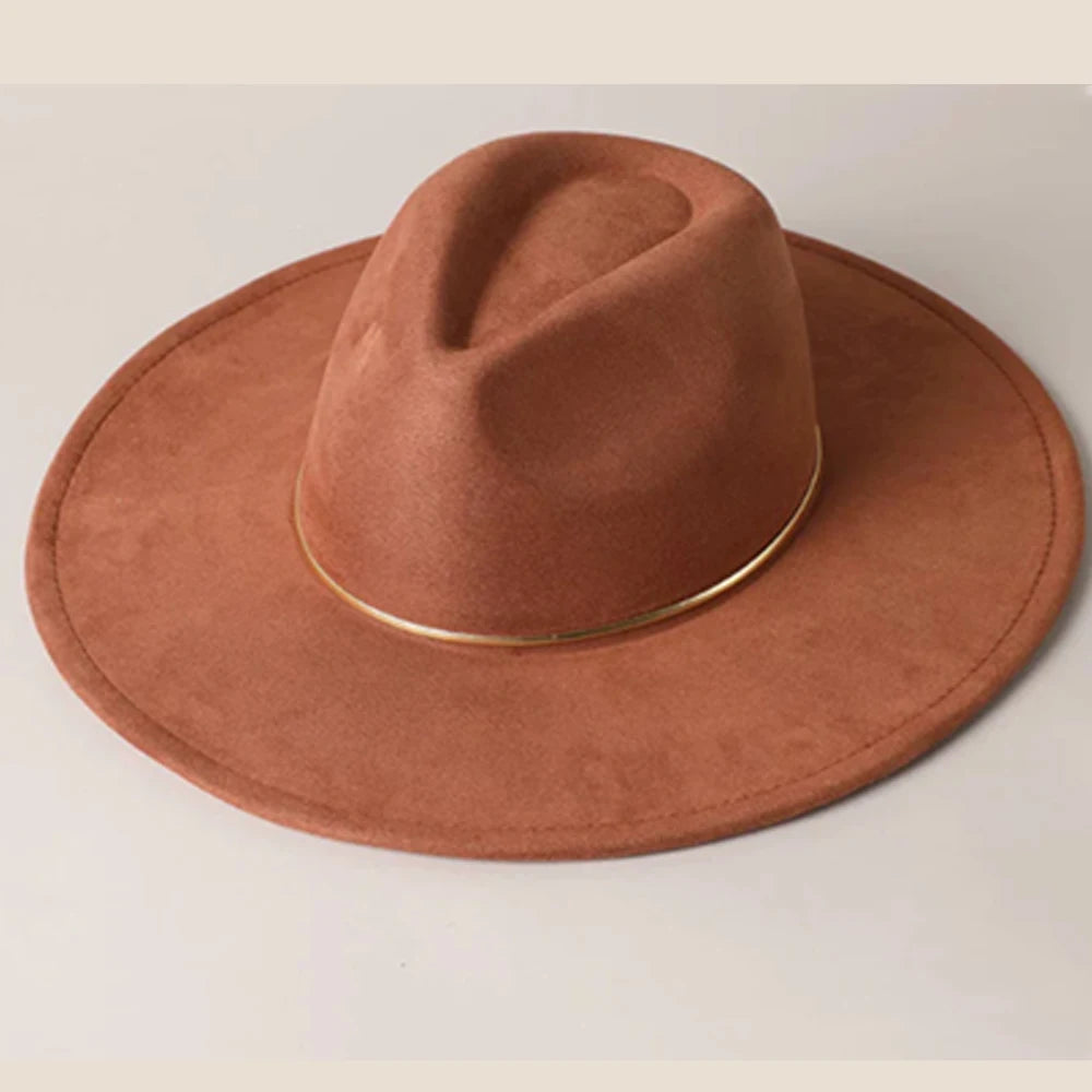 Wide Brim Suede Hat