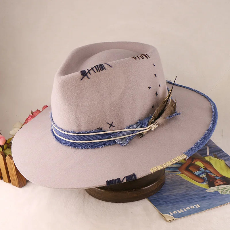 Western Wool Fedora Hat