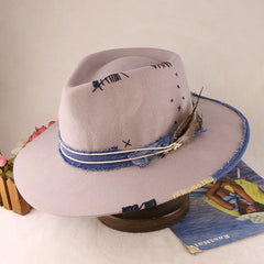 Western Wool Fedora Hat