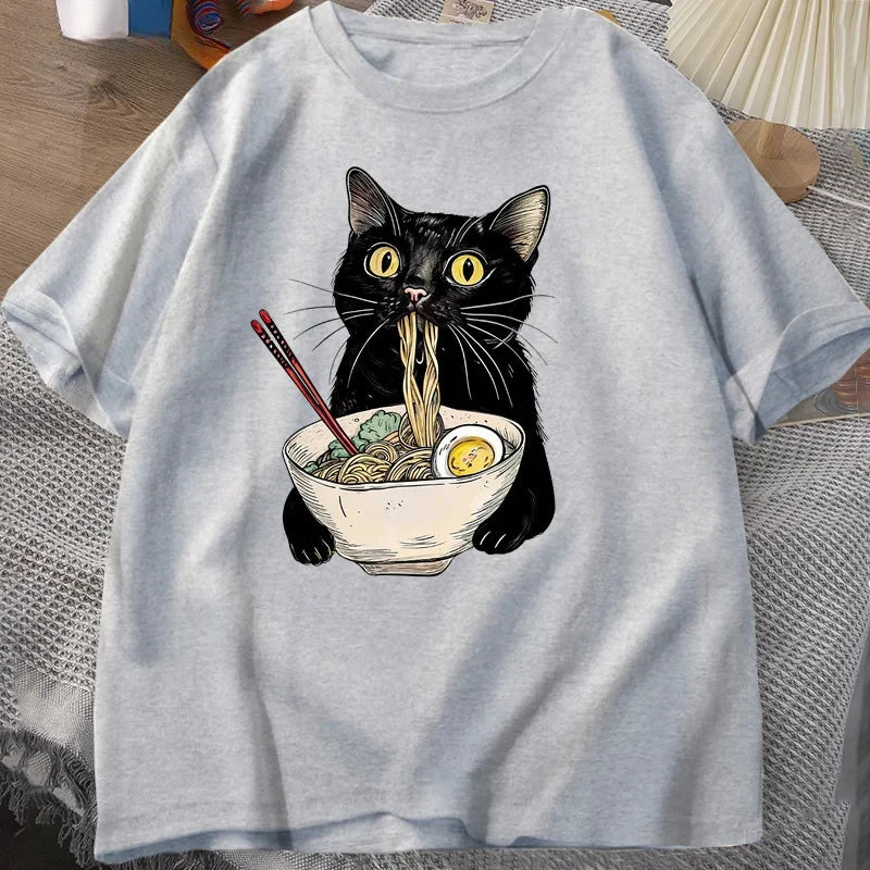 Noodle Cat Graphic T-Shirt Unisex