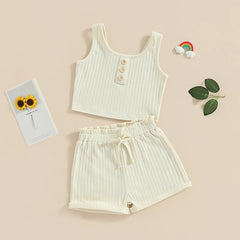 Girls Summer 2-Piece Shorts Set