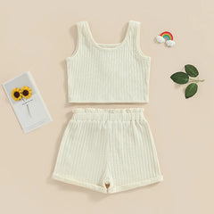 Girls Summer 2-Piece Shorts Set