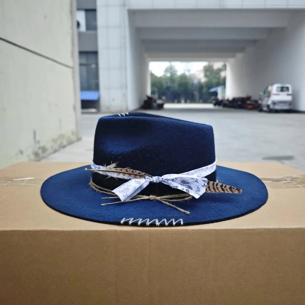 Woven Band Wool Hat