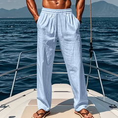 Men's Cotton Linen Beach Pants