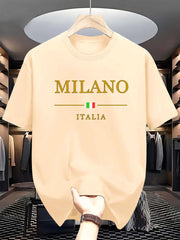 Men's Cotton Summer T-Shirt Milano Print