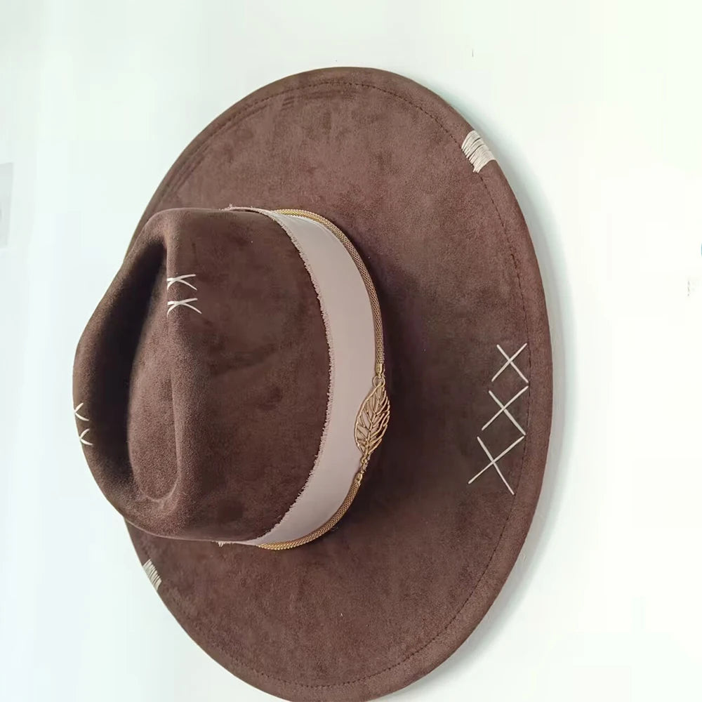Wide Brim Suede Hat