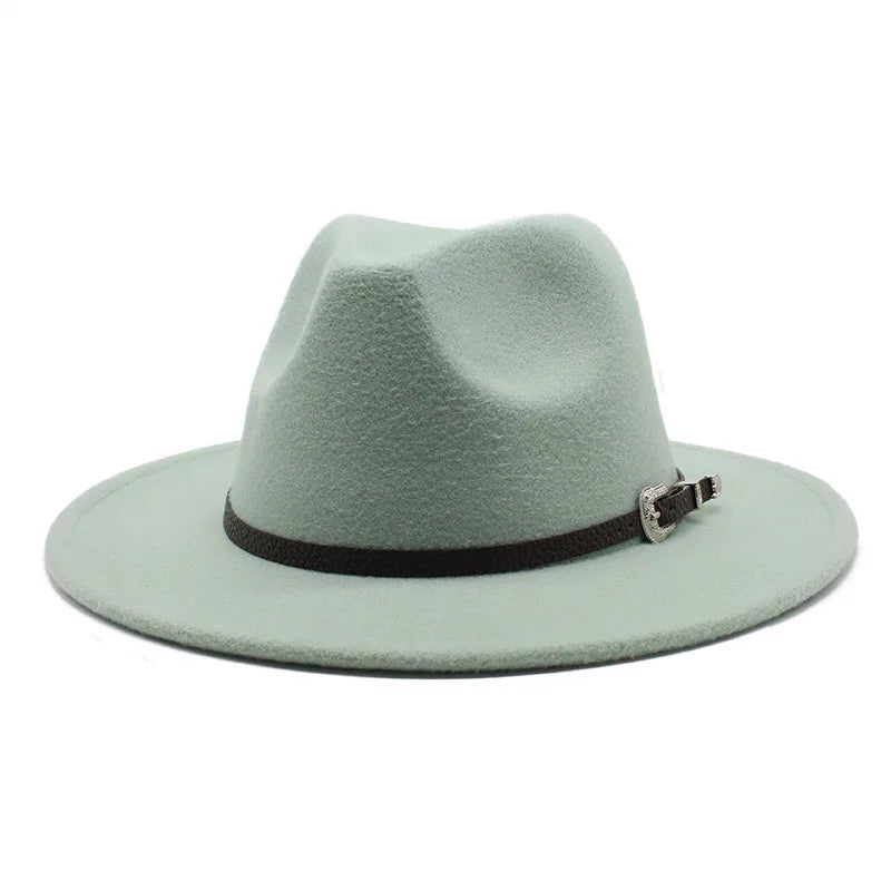 Unisex Felt Fedora Hat Formal Panama Style