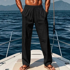 Men's Cotton Linen Beach Pants