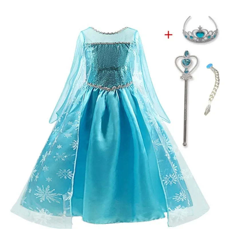 Elsa Princess Dress for Girls 2025