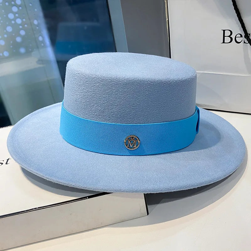 Elegant Ribbon Fedora Hat for Women