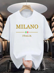 Men's Cotton Summer T-Shirt Milano Print