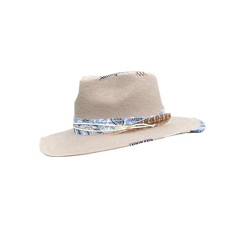 Western Wool Fedora Hat