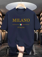 Men's Cotton Summer T-Shirt Milano Print