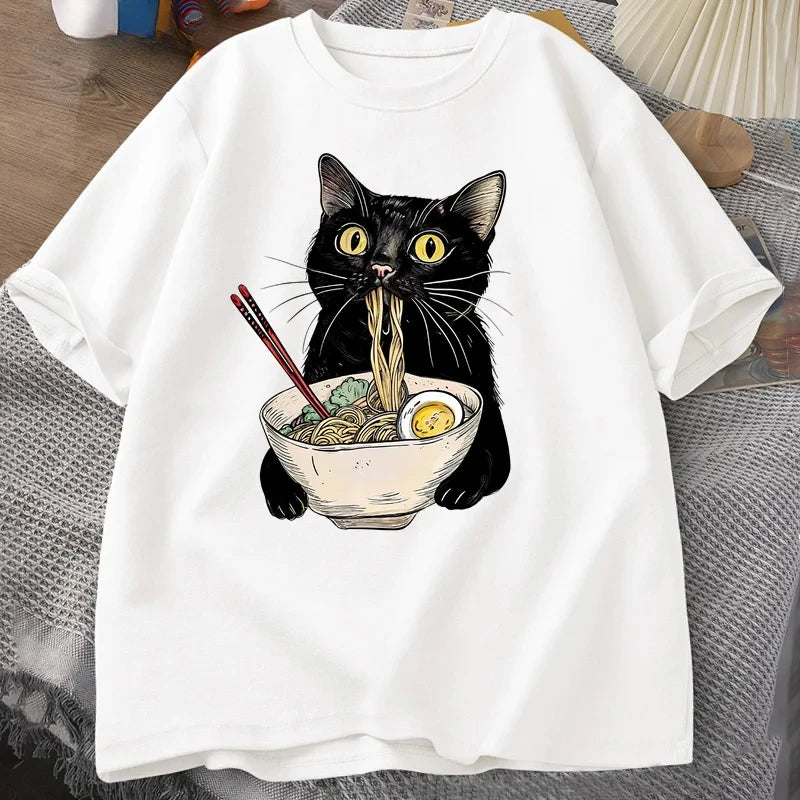 Noodle Cat Graphic T-Shirt Unisex
