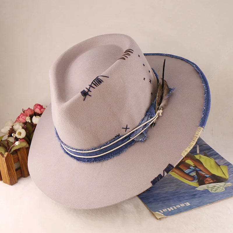 Western Wool Fedora Hat