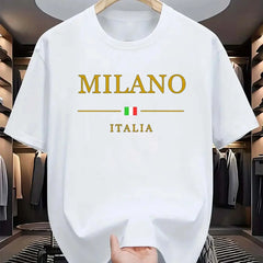 Men's Cotton Summer T-Shirt Milano Print